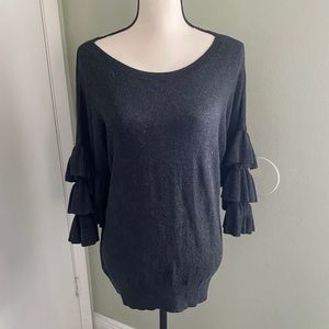 Anne Taylor Long Sleeve Ruffled Blouse